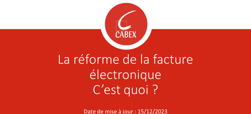 Facture électronique - CABEX vous accompagne